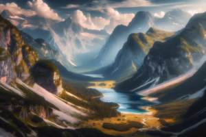 Pogled na pohodne poti v Triglavskem narodnem parku z osupljivo alpsko kuliso.