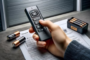 Hormann daljinec za garažna vrata z opisom uporabe, vzdrževanja in odpravljanja težav.