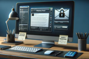 Prikaz prepoznavanja lažnih e-poštnih sporočil in zaščita osebnih podatkov.