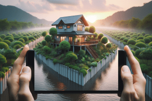 Dom zaščiten pred poplavami z ustreznimi ukrepi.