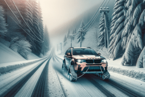 Varnost na zasneženih cestah zahteva zimske gume in snežne verige.