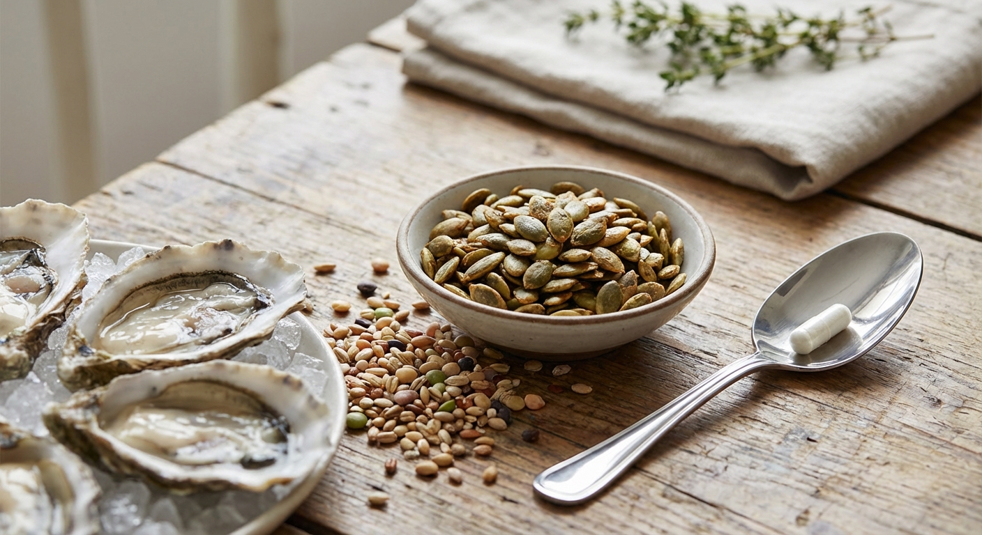 Uravnotežen vnos cinka je ključnega pomena za optimalno zdravje in podporo imunskemu sistemu, pri čemer je treba biti previden pri prehranskih dodatkih zaradi možnih bakrovih pomanjkljivosti.