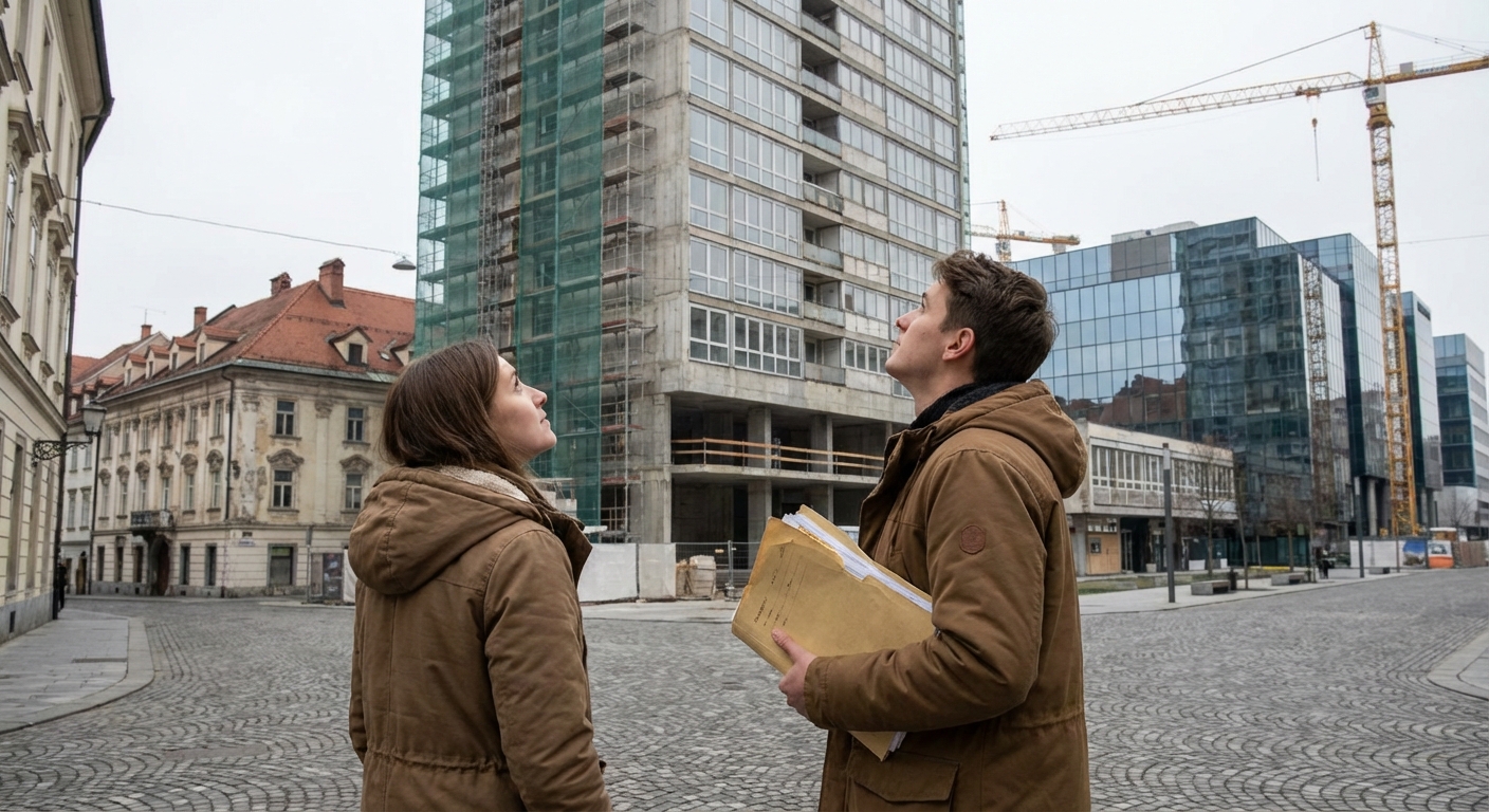 Dolgotrajno pomanjkanje novogradenj in tržna dinamika ohranjata cene nepremičnin v Sloveniji na visokih ravneh, kar preprečuje padec cen.