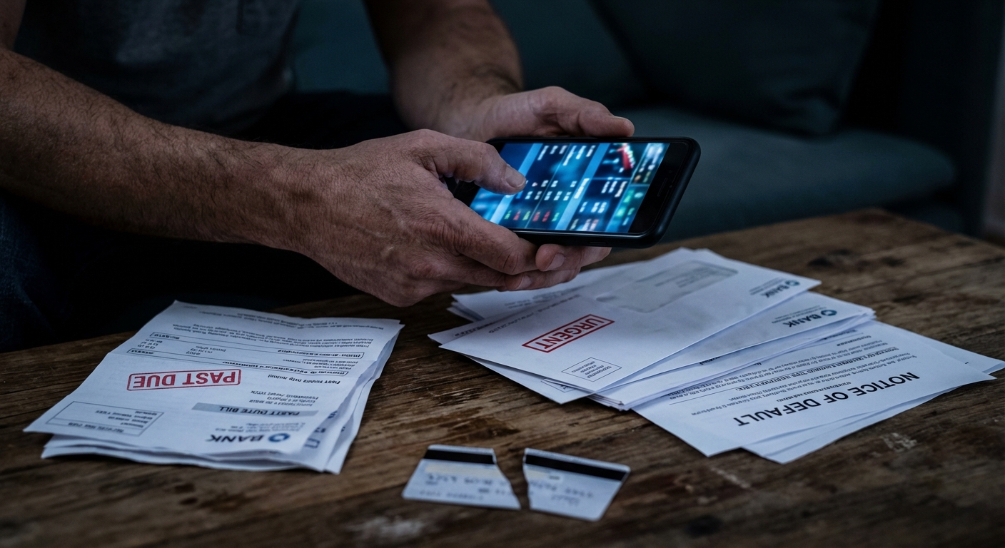 Nebrzdano spletno hazardiranje vodi v drastično povečanje števila osebnih stečajev in uničuje finančno stabilnost slovenskih gospodinjstev.